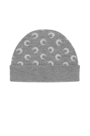 Moon Jacquard Knit Beanie MARINE SERRE | UHG012ACKNI0530GR60